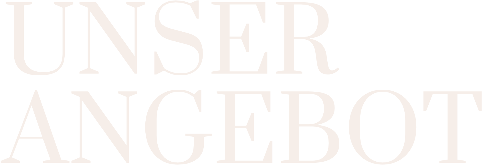 Schriftzug "Unser Angebot".